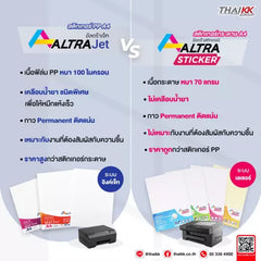 สติกเกอร์กระดาษขาวเงา A4 แพ็ค 20 แผ่น