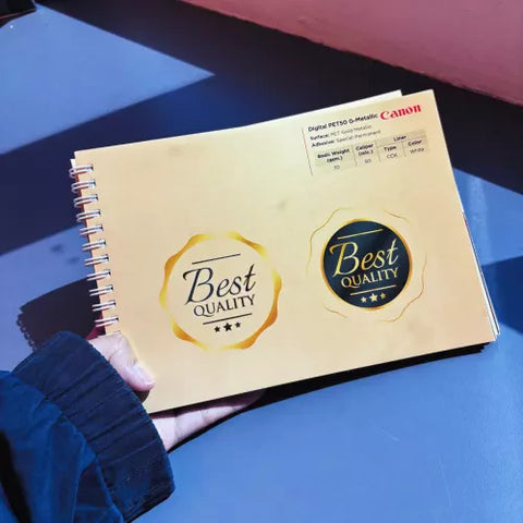 สติกเกอร์โพลีเอสเตอร์ทอง 13x19 นิ้ว ขนาด A3+