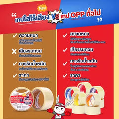 เทปใสไร้เสียง 2 นิ้ว X 45 หลา (No Noise Tape)