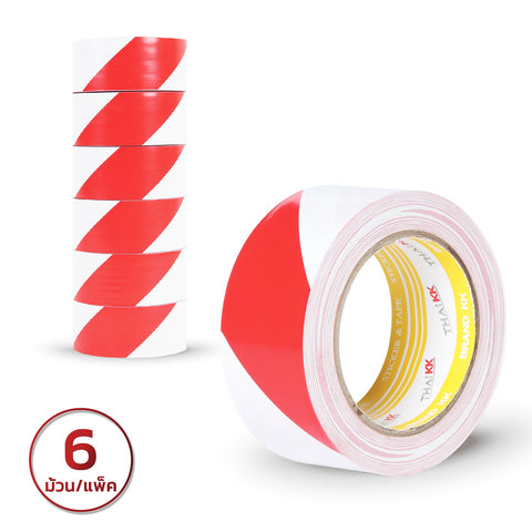 เทปตีเส้น เทปพีวีซี เทปกั้นพื้นที่ สีน้ำเงิน 2 นิ้ว x 33 เมตร (150 ไมครอน)