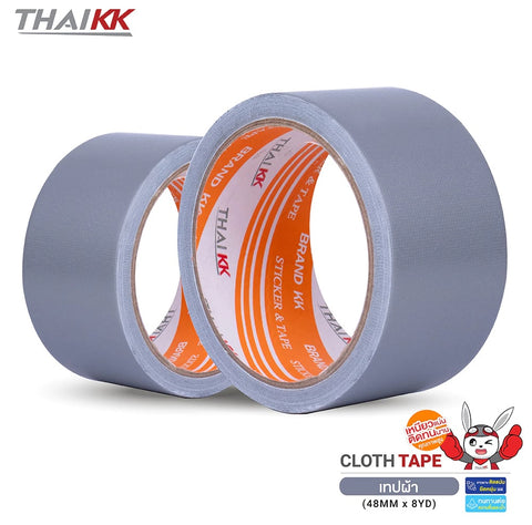 เทปผ้า เทปแล็คซีน Cloth tape สีเทา 2 นิ้ว x 8 หลา